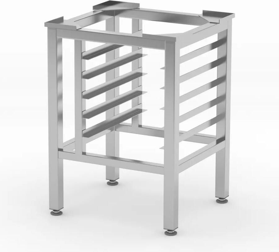 HENDI Onderstel voor ovens – GN 1 1 – Roestvrij staal – Verstelbare hoogte – 610x560x620 mm