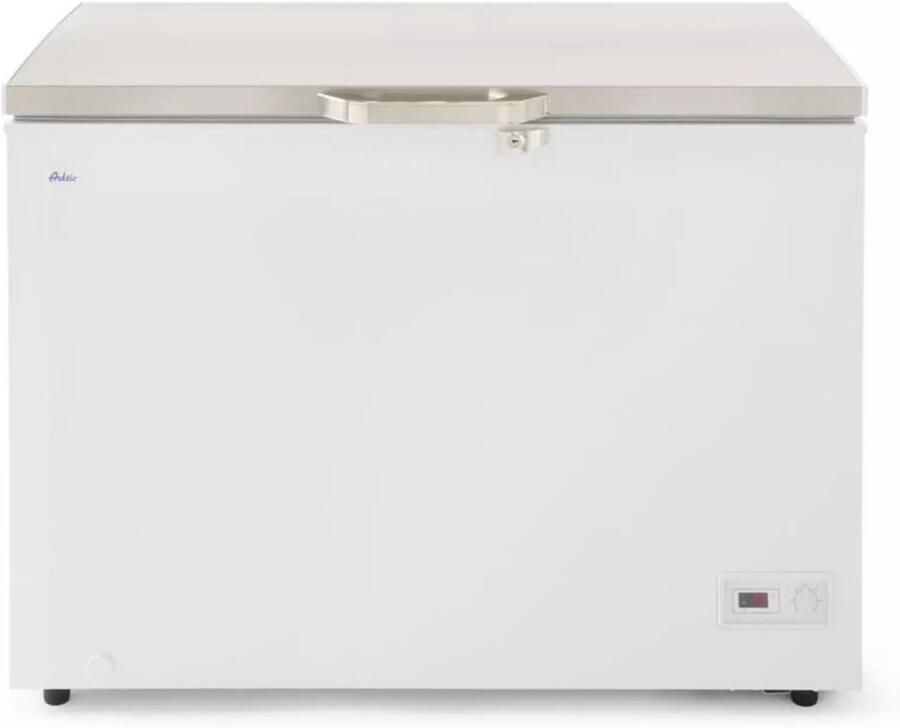 HENDI vrieskist aluminium behuizing stalen deur 282 liter 111 6 x 68 6 x 84 cm wit zelfsluitend deksel geforceerde luchtkoeling voor horeca