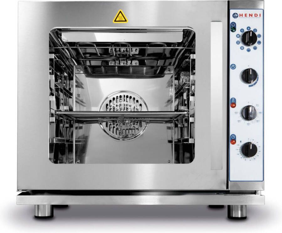 HENDI Hetelucht stoomoven met grill – 4x GN 2 3 – handbediening – 230V 3000W – lichtgrijs - Foto 2