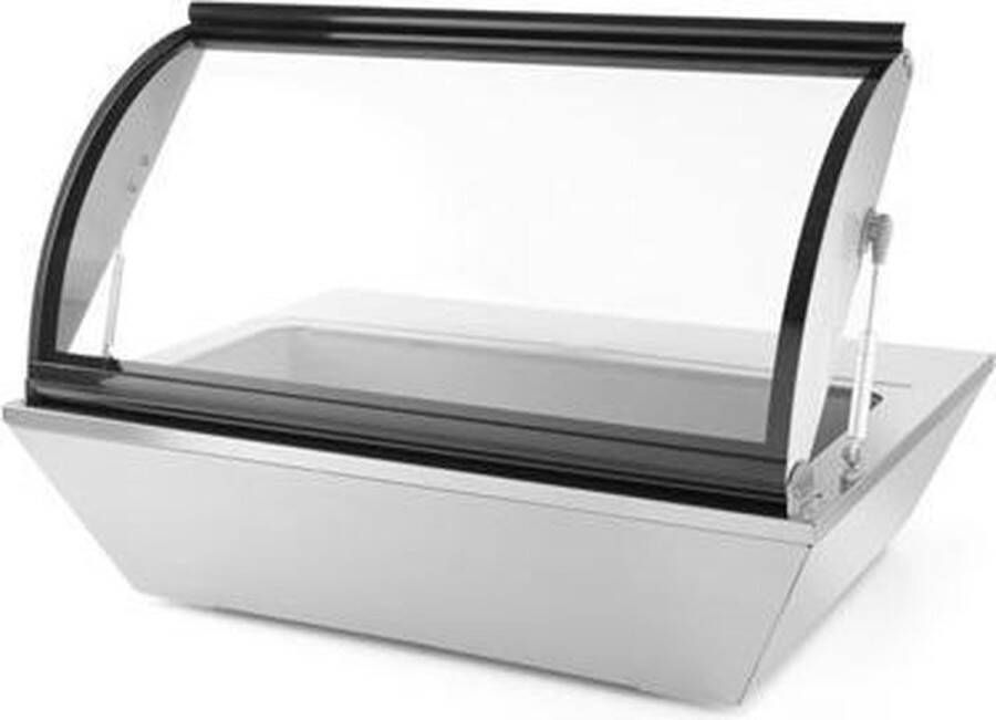 Arktic Saladevitrine – 67L – gebogen glazen deksel – geforceerde luchtkoeling – 775x615x235 mm