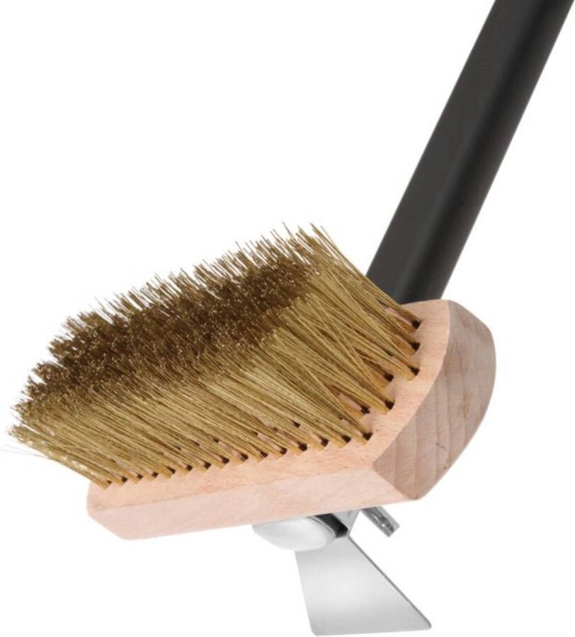 HENDI Pizza oven reinigingsborstel – koperen borstel – aluminium steel – 1320 mm