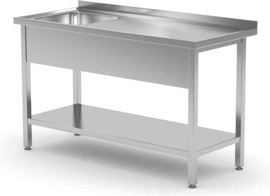 Hendi Single right sink table with shelf for self-assembly - Foto 1