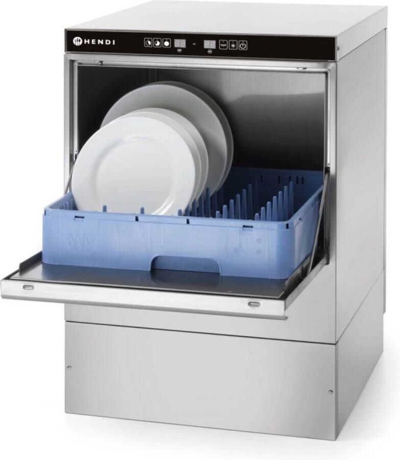 HENDI Vaatwasser – elektronische bediening – roestvrij staal – 50x50 cm – 230V 3600W