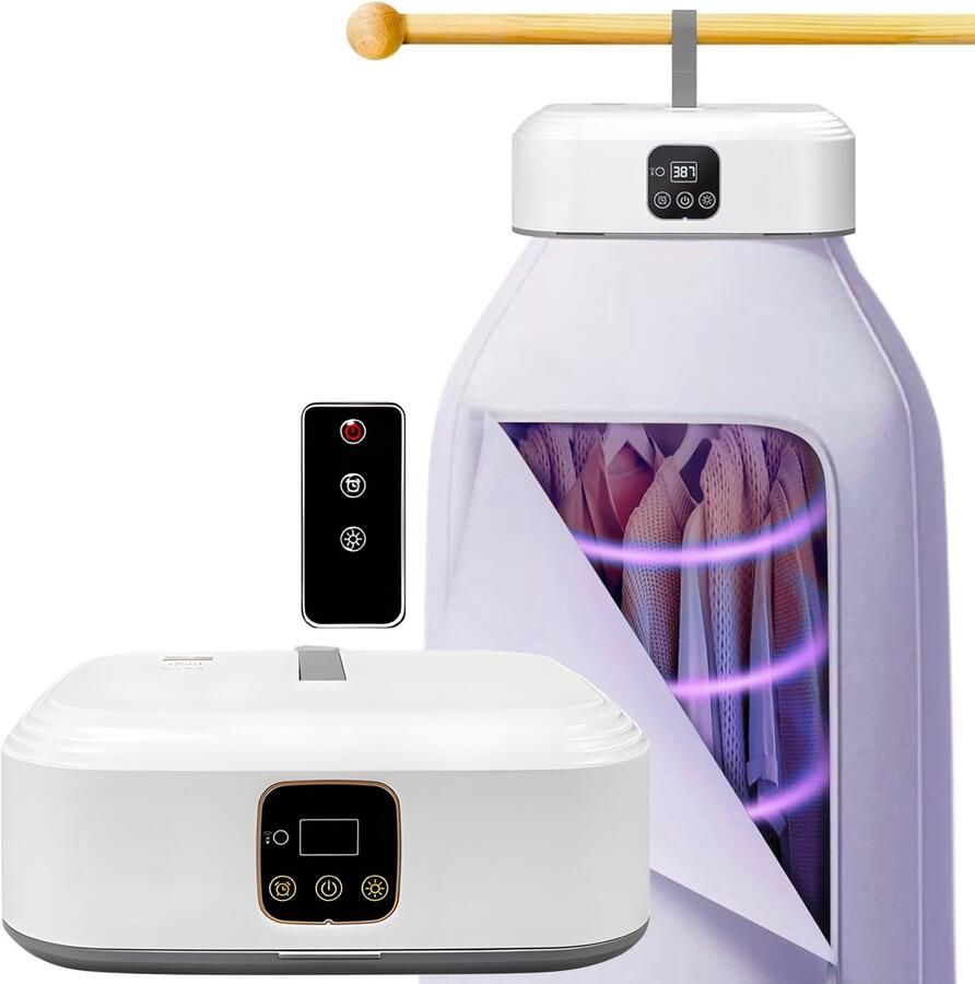 Hendriqs Wasdroger Condensdroger 90°C mini droger met UV-sterilisatie Droge Kleding & Warme Kamer Tegelijk - Foto 2