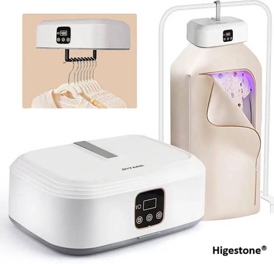 Higestone Mini Droger Kleine Kledingdroger Klein en Compact Eenvoudig En Snel Kleding Droger Met Timer En Afstandsbediening In 20 Min. Droge Kleding