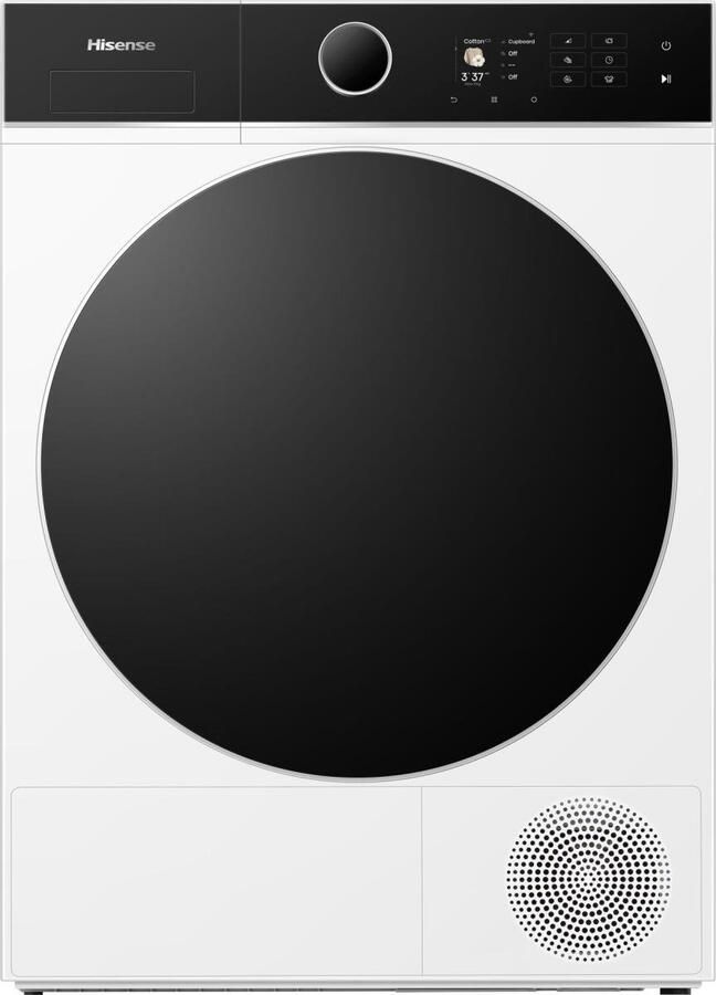 Hisense DH5I804BWCD Wasdroger Wit 8kg C-klasse ConnectLife iCare iDry Trommelverlichting RVS NightDry Smart Link Omkeerbare deur