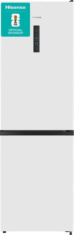 Hisense RB390N4BWC Koel-vriescombinatie 304 liter No Frost Inverter Compressor Wit Energieklasse C 35 dB Super Cool & FastFreeze
