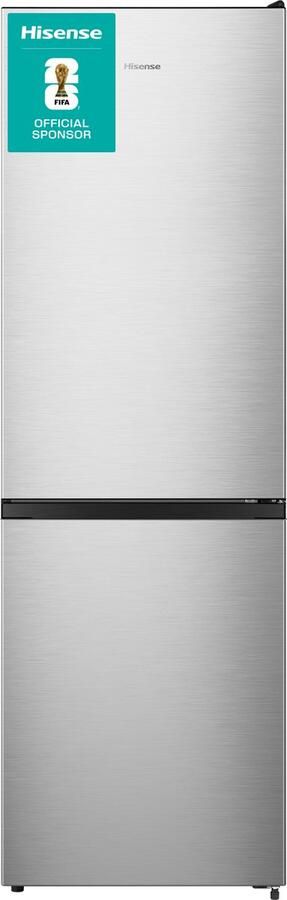 Hisense RB3N300NECA RVS Vrijstaande koel-vriescombinatie 186 cm hoog 304 liter Energielabel A Geluidsniveau 35 dB LED Display FastFreeze Deuralarm Interverter Compressor Vakantiemodus - Foto 2