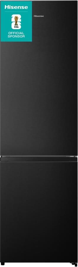 Hisense RB440N4AFA Koelkast met A Energielabel Koel-vriescombinatie No Frost Zwart- Multi-Air Flow Fast Freeze 35dB (A) -Inverter Compressor 336 Liter