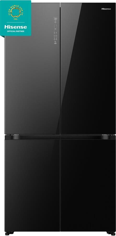 Hisense RQ768N4GBE amerikaanse koelkast Vrijstaand 591 l E Zwart