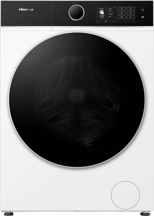 Hisense WD5I1045BWQ Voorbelading Vrijstaand Wit Links Touch TFT