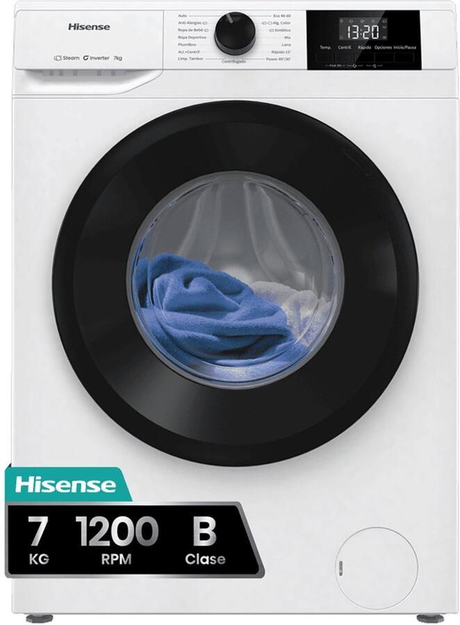 Hisense WF1G7021BW wasmachine Voorbelading 7 kg 1200 RPM Wit