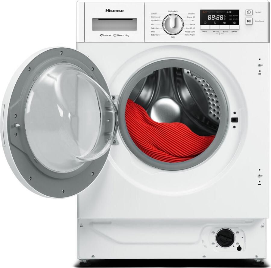 Hisense WF3M841BWIES wasmachine Voorbelading 8 kg 1350 RPM Wit