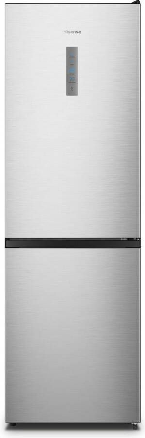 Hisense RB390N4BCC Vrijstaande koel-Vriescombinatie Wit 59 5 cm breed 304 l Energieklasse C Roestvrijstaal No Frost LED verlichting