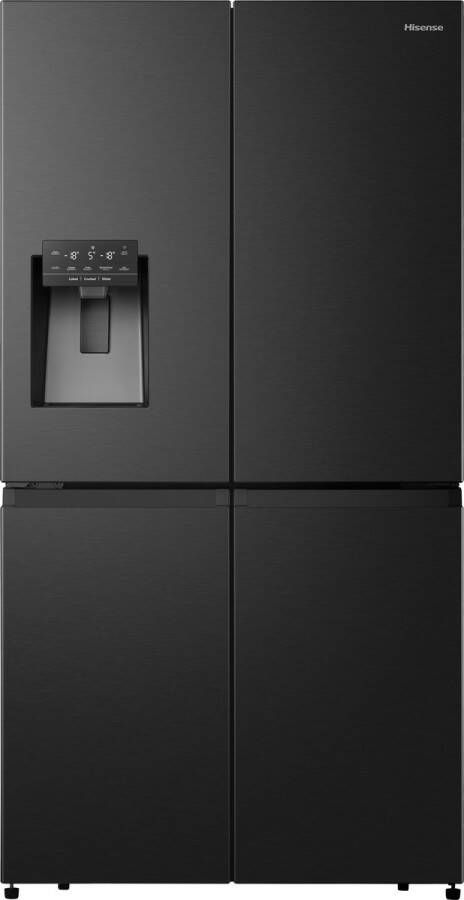 Hisense RQ760N4SBFE Amerikaanse koelkast No-Frost 178 cm hoog 540 liter Energielabel E Invriesvermogen 9 kg 24u Geluidsniveau 37 dB LED Display SuperCool FastFreeze Deuralarm Interverter Compressor ConnectLife