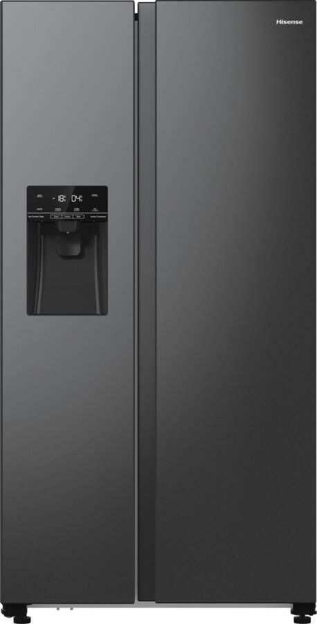 Hisense RS5P535NTFE Amerikaanse koelkast No-Frost 178 cm hoog 566 liter Energielabel E Invriesvermogen 12 kg 24u Geluidsniveau 39 dB LED Display SuperCool FastFreeze Deuralarm Interverter Compressor