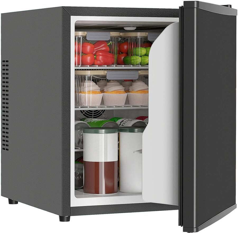 Homcom Koelkast-Metaal ABS-51L x 43B x 51 3H cm-Zwart