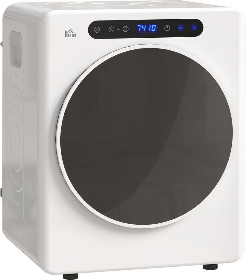 Homcom Laundry Dryer Edelstahl ABS 49L x 43B x 61H cm Weiß