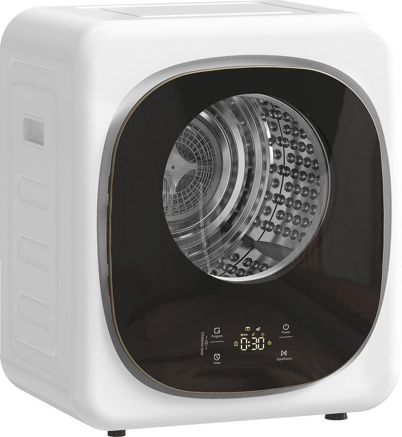 Homcom Laundry Dryer-Staal Kunststof-48L x 43B x 57H cm-Wit