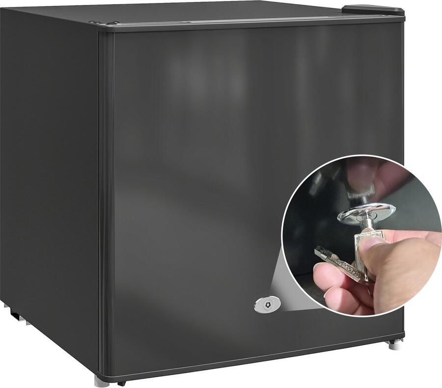 Homcom Vrieskist Staal Kunststof 47L x 44 2B x 48 8H cm Zwart