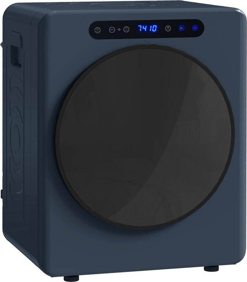 Sogiol wasdroger Luchtafvoerdroger 5 kg 1000 W compacte vrijstaande wasdroger met voorlader roestvrijstalen trommel timer blauw