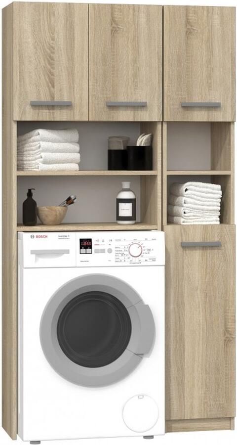 Homedot Opbouwkast Wasmachine Wasdrogerkast Opbouwmeubel Wasmachine