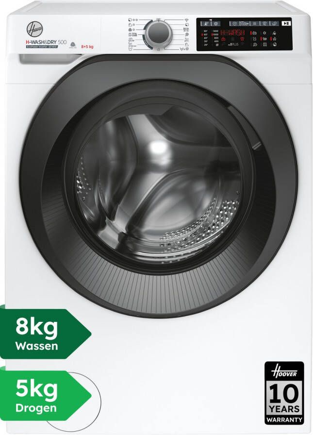 Hoover HD 485AMBB 1-S Was-droogcombinatie 8+5kg A D Extra stil (77 dB) Perfect Care 14 programma s Geconnecteerd 10 jaar garantie op onderdelen