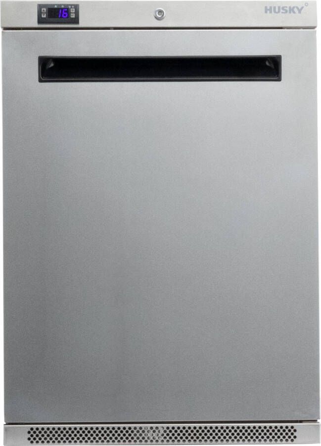 Husky FSS2H-SD-SS-NL-HU Vrijstaande Vriezer Horeca 113 Liter RVS Uiterlijk Met Slot Met Vrieslade D label