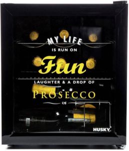 Husky KK50-PROSECCO Mini koelkast Met Glazen Deur Retro 46 Liter
