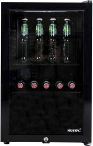 Husky KK70-BK-NL-HU Mini koelkast 71 Liter Horeca Met Glazen Deur Zwart
