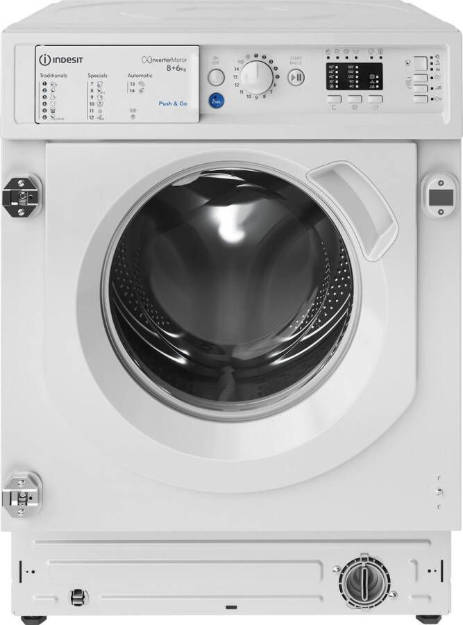 Indesit BIWDIL861485EU volledig geïntegreerde was-droogcombinatie 8 6 kg Inductie L 60cm 1400rpm Wit