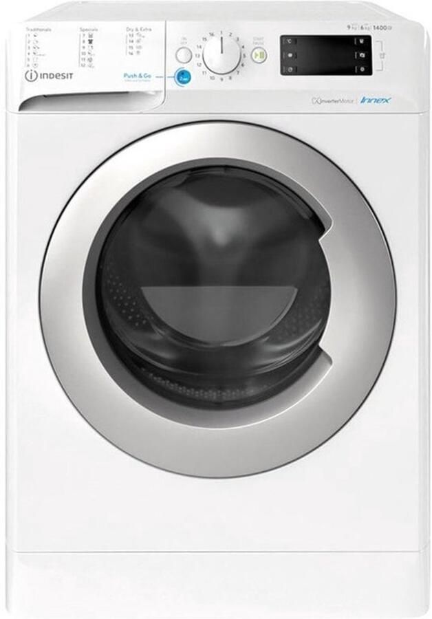 Indesit BDE 96435 9EWS EU Was-droogcombinatie 9-6 kg Push&Go Energielabel B