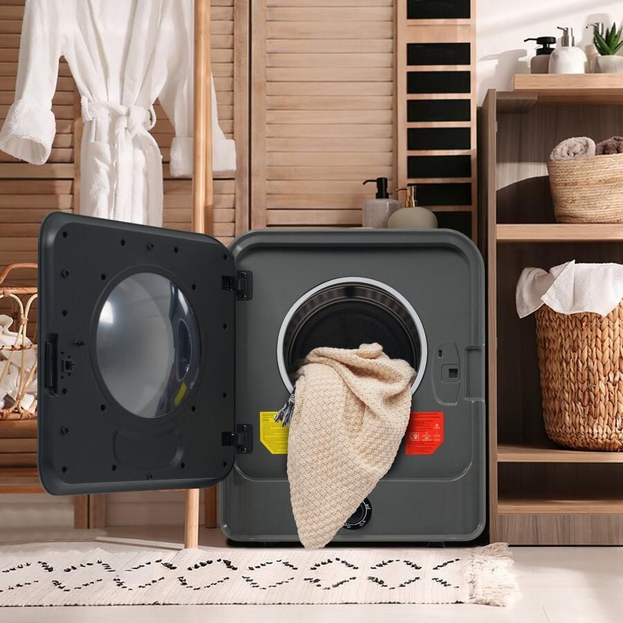 Intebiki Afzuigdroger Roestvrijstalen droger 3 kg daadwerkelijk maximaal 4 5 kg 830 W meervoudige filtering 5 programma's oververhittingsbeveiliging wandmodel