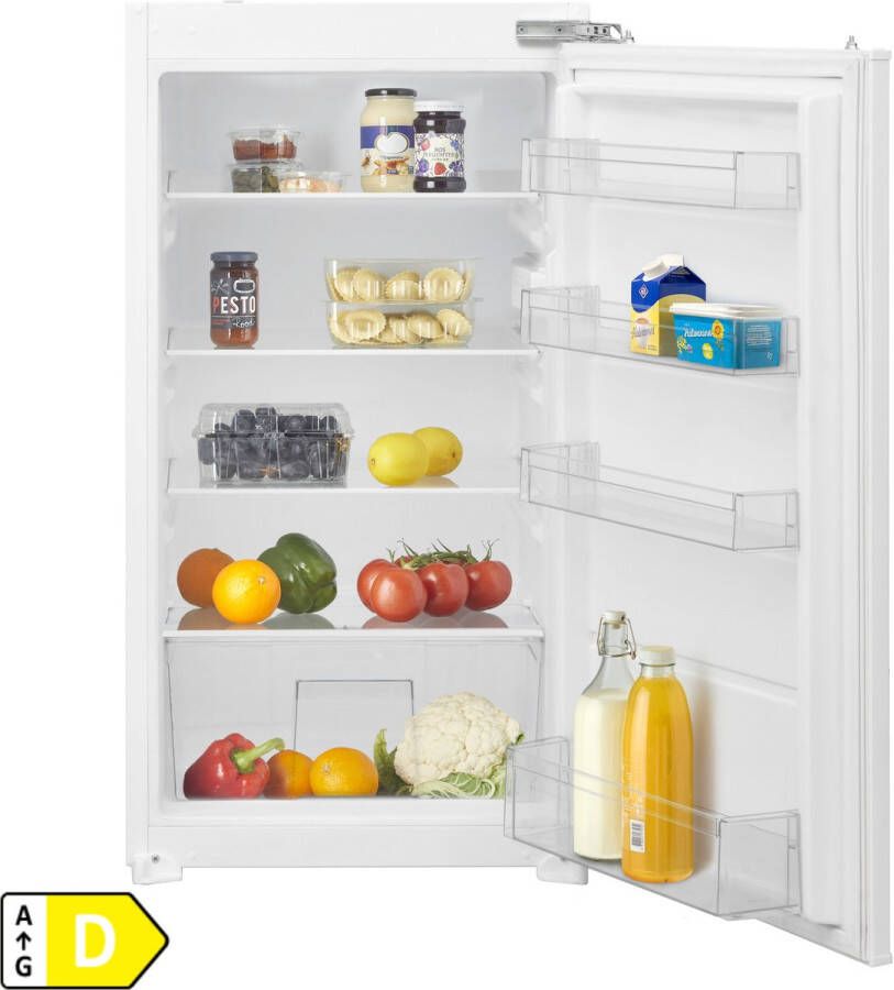Inventum IKK1022D 102 cm energiezuinige inbouw koelkast zeer stil Koeler Superkoelen Deuralarm 154 liter Vershoudlade Deur op deur Wit