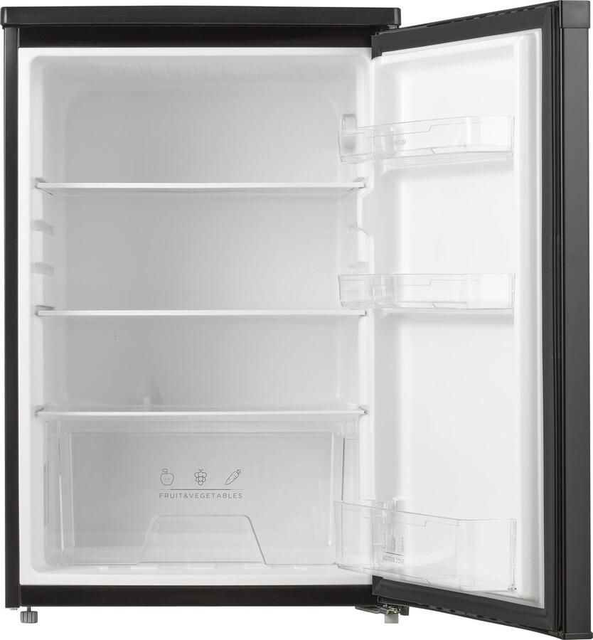 Inventum KK550B tafelmodel koelkast energiezuinig 131 liter Zonder vriesvak 55 cm breed Superkoelen Led-verlichting Energielabel D Vrijstaand Zwart