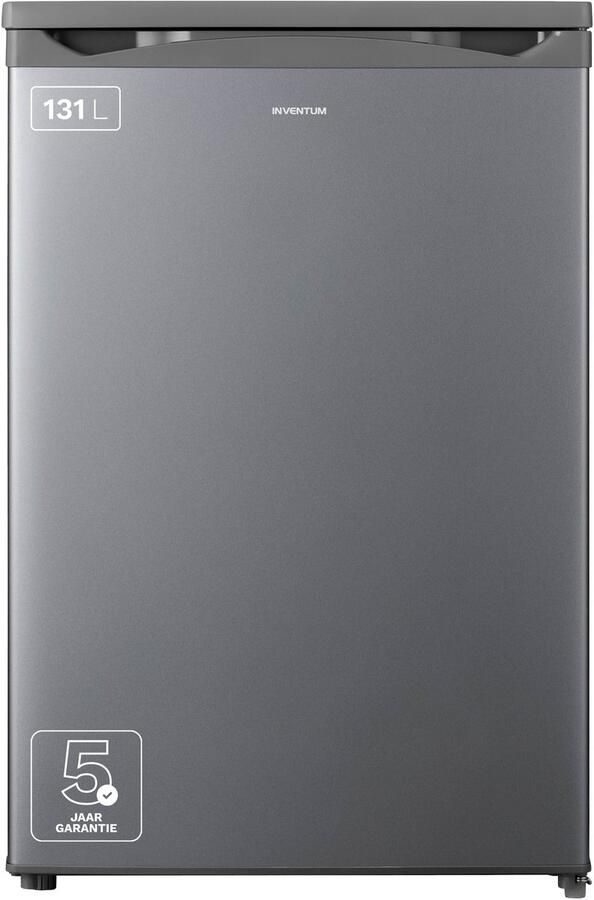 Inventum KK550S tafelmodel koelkast energiezuinig 131 liter Zonder vriesvak 55 cm breed Superkoelen Led-verlichting Energielabel D Vrijstaand RVS