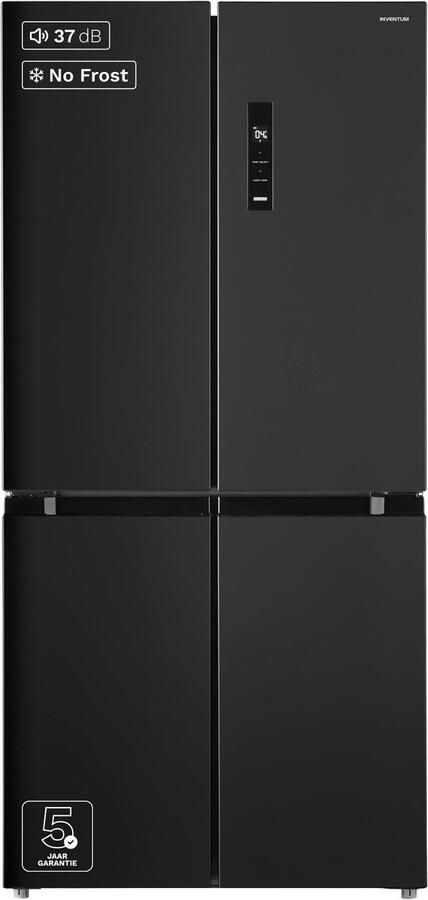 Inventum SKV4178B No Frost energiezuinige Amerikaanse koelkast 474 liter Digitaal display Stil: 37 dB Supervriezen Superkoelen Vershoudlade 4 deuren Zwart - Foto 3
