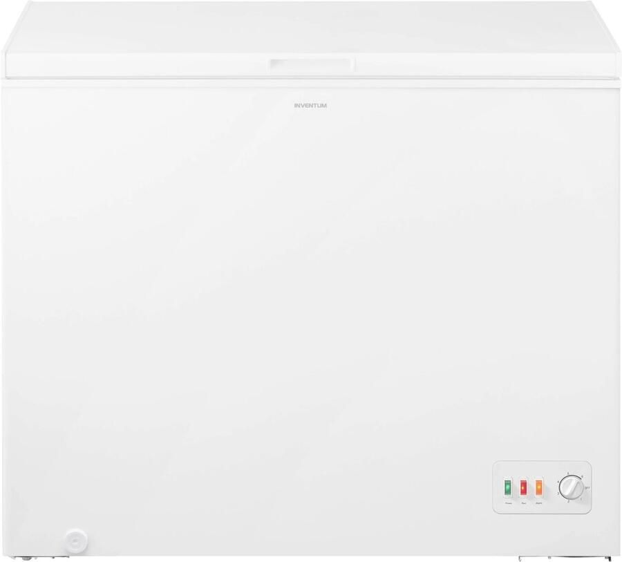 Inventum VK1285W Low Frost energiezuinige grote vrieskist 300 liter 128 5 cm breed Energielabel C Geschikt voor garage tot -15°C Ledverlichting Diepvrieskist 2 opbergkorven Wit