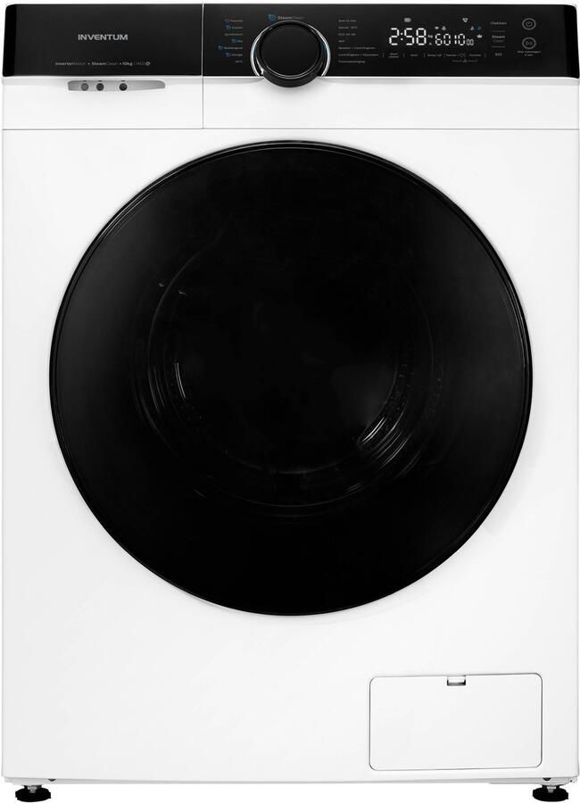 Inventum VWM1010W Wasmachine 10kg 14 programma's 1400 toeren Energieklasse A-30% Steam Clean Stil: 72 dB Wit Zwart