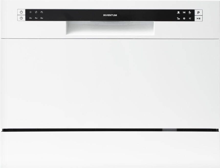 Inventum VVW5520 mini vaatwasser 6 couverts 44 cm hoog Bestekmand 6 programma s Startuitstel Energielabel D Vrijstaand Wit