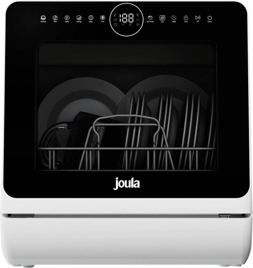 Joula Vrijstaande Mini Vaatwasser met Waterreservoir 7 Wasprogramma's 5 Couverts Kleine Vaatwasser Smalle Camping Afwasmachine Vrijstaand 43x43x46 cm Wit - Foto 2