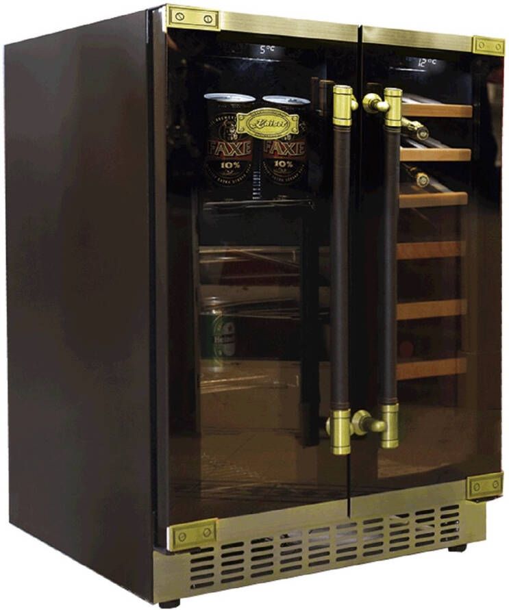 Kaiser wijnkoelkast K 64800 AD Inbouw wijnkoelkast wijnflessen wijn 20 wijnflessen en 63 bierblikjes 82 cm