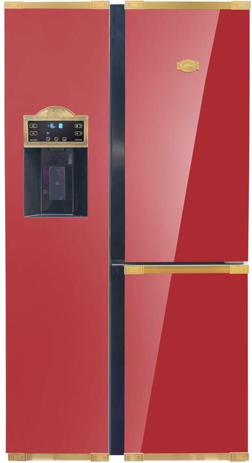Kaiser Retro- koelkast- Side-by-side KS 90300 AD Bio- bordeaux No Frost 538 L 183 cm