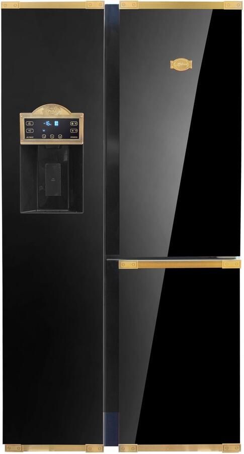 Kaiser Retro- koelkast- Side-by-side KS 90300 AD Bio- zwart No Frost 538 L 183 cm