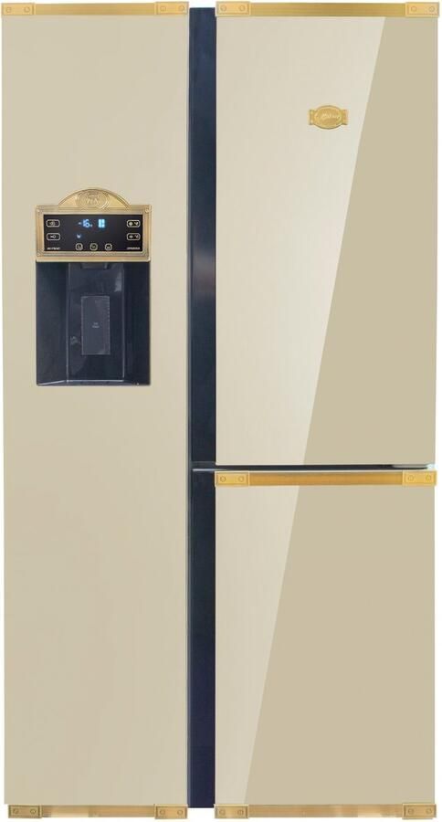 Kaiser Retro- koelkast- Side-by-side KS 90300 ElfAD Bio-ivoorkleurige No Frost 538 L 183 cm