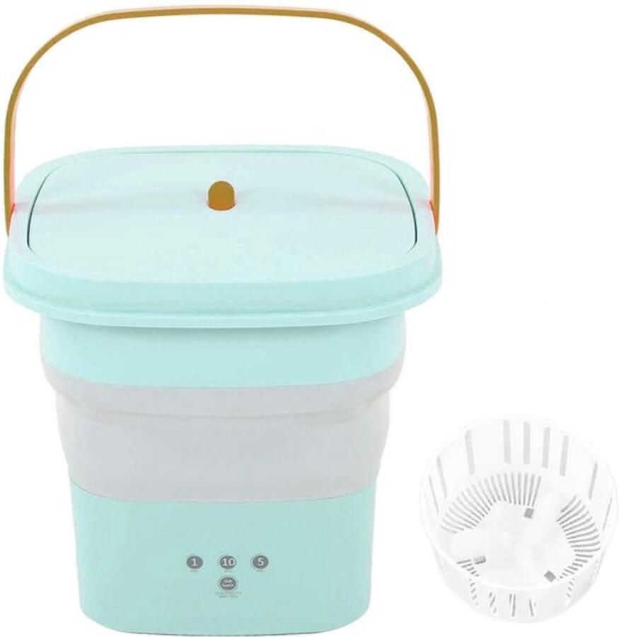 Karzo Mini opvouwbare wasmachine draagbare wasmachine en droger breed toepasbaar. Mini wasmachine met hogesnelheidsmotor voor appartementen (EU-stekker)