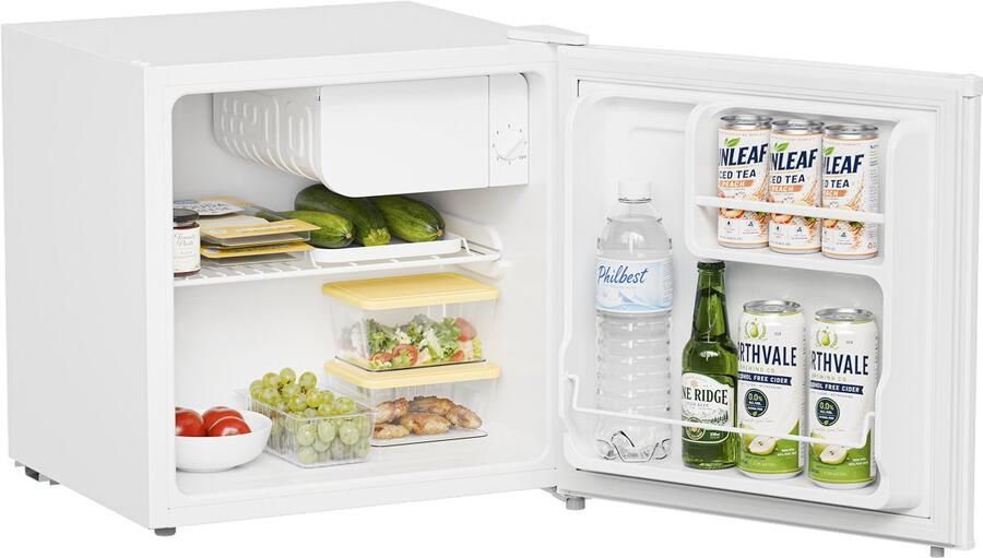 KitchenBrothers Mini Koelkast 43L Kleine ijskast Minibar Vrijstaand Frigo Compact Wit