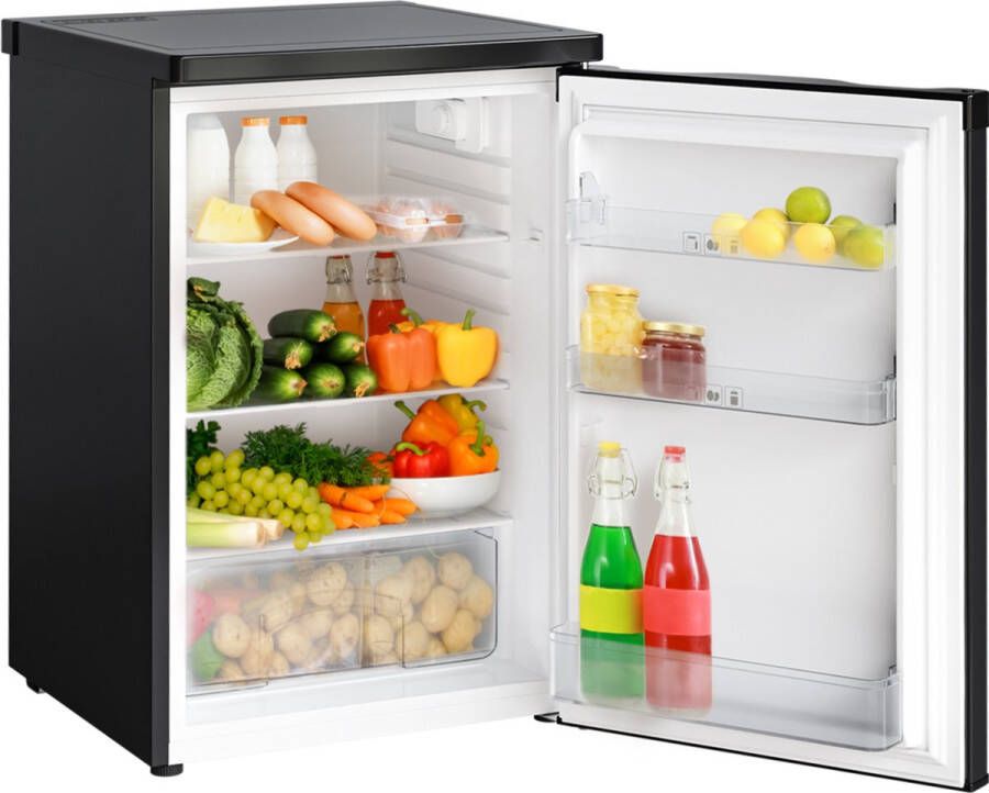 KitchenBrothers Koelkast 127L IJskast Tafelmodel Frigo Vrijstaand Zwart