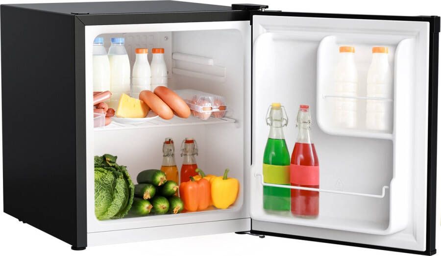 KitchenBrothers Mini Koelkast 40L Kleine ijskast Minibar Vrijstaand Frigo Compact Zwart