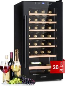 Klarstein Barossa 29 Uno wijnkoelkast 1 zone 88 liter 28 flessen touch display